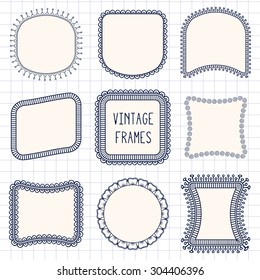 Vector frames. Vintage decorative elements. Oriental pattern, vector illustration.  Islam, Arabic, Indian, turkish, pakistan, chinese, ottoman motifs