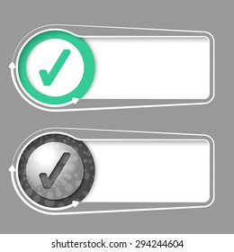 Vector frames for your text with abstract sample and check box