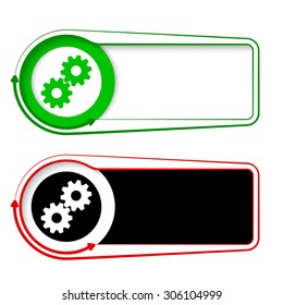 Vector frames for your text with arrows and cogwheels