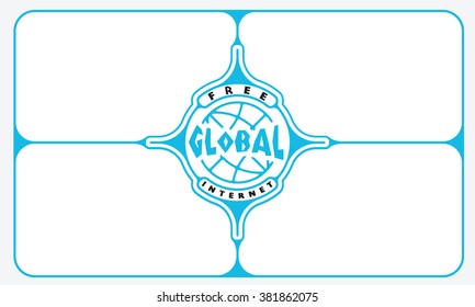 Vector frames for your text and free internet icon