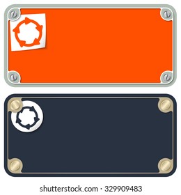 Vector frames for your text with screws and arrows