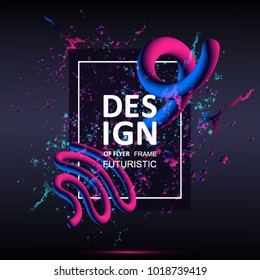 Vector framework for text. Modern graphics for hipsters. abstraction, splashes of paint on the background. an element of design of business cards, invitations, gift cards, leaflets and brochures.