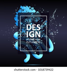 Vector framework for text. Modern graphics for hipsters. abstraction, splashes of paint on the background. an element of design of business cards, invitations, gift cards, leaflets and brochures.