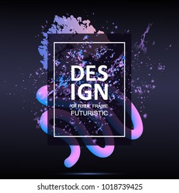 Vector framework for text. Modern graphics for hipsters. abstraction, splashes of paint on the background. an element of design of business cards, invitations, gift cards, leaflets and brochures.