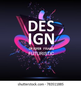 Vector framework for text. Modern graphics for hipsters. abstraction, splashes of paint on the background. an element of design of business cards, invitations, gift cards, leaflets and brochures. 