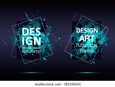 Vector framework for text. Modern graphics for hipsters. abstraction, splashes of paint on the background. an element of design of business cards, invitations, gift cards, leaflets and brochures. 