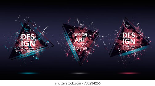 Vector framework for text. Modern graphics for hipsters. abstraction, splashes of paint on the background. an element of design of business cards, invitations, gift cards, leaflets and brochures. 