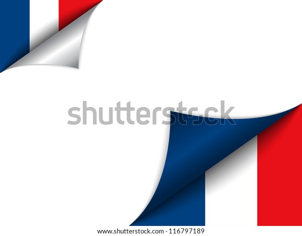 Vector - France\
Country Flag Turning\
Page