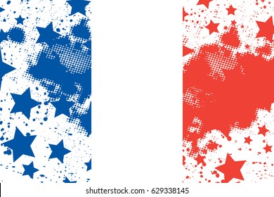 Vector France grunge flag. Using for decoration works.