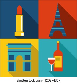 Vector France icon set