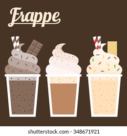 Vector frappe, flat design