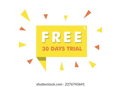 vector free 30 days trial banner design