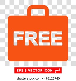 Vector Free Accounting EPS vector pictogram. Illustration style is flat iconic orange symbol on a transparent background.