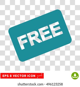 Vector Free Card EPS vector pictogram. Illustration style is flat iconic soft blue symbol on a transparent background.