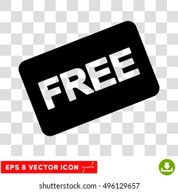 Vector Free Card EPS vector pictogram. Illustration style is flat iconic black symbol on a transparent background.