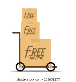 Vector Free Delivery Icon Isolated On White Background