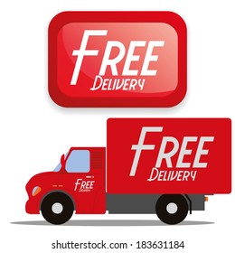 Vector Free Delivery Icons Isolated On White Background