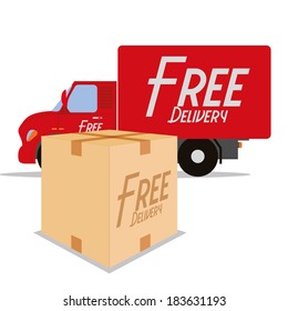Vector Free Delivery Icons Isolated On White Background