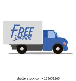 Vector Free Delivery Icons Isolated On White Background