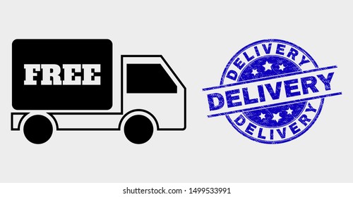 Vector Free Delivery Pictogram Delivery Seal Stock Vector (Royalty Free ...