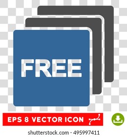 Vector Free EPS vector icon. Illustration style is flat iconic bicolor cobalt and gray symbol on a transparent background.