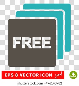 Vector Free EPS vector pictograph. Illustration style is flat iconic bicolor grey and cyan symbol on a transparent background.