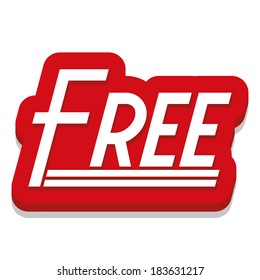 Vector Free Label Isolated On White Background
