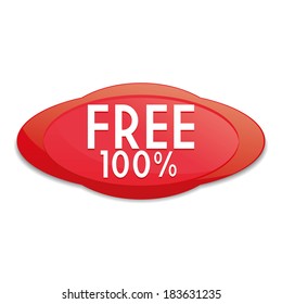 Vector Free Label Isolated On White Background