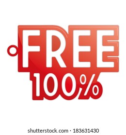 Vector Free Label Isolated On White Background