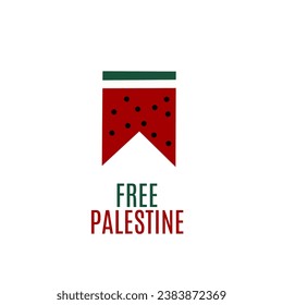 vector of free palestine poster, with watermelon pattern perfect for print, etc