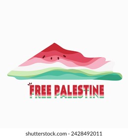 vector of free palestine with watermelon perfect for freedom campaign 