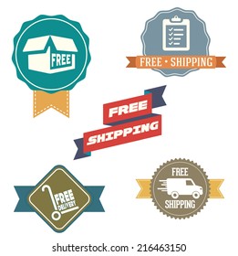 Vector - Free Shipping labels
