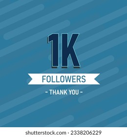 Vector free vector social media 1k followers or 1000 subscribers thank you banner| Free download| Social media banner | New