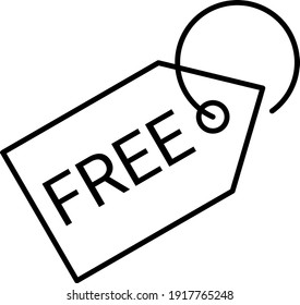 Vector Free Tag Outline Icon Design
