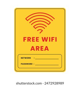 Vector Libre Wifi Área de Señal. Conexión De Red Y Contraseña Wifi