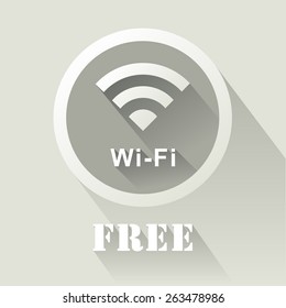 Vector of free wifi icon 