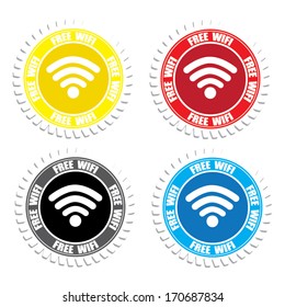 Vector : Free Wifi Sign.
