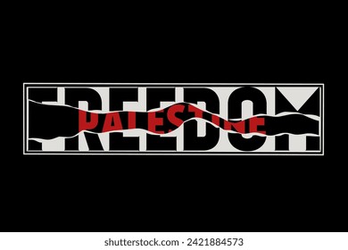 vector de libertad palestina en el logotipo de caja perfecto para impresión, etc