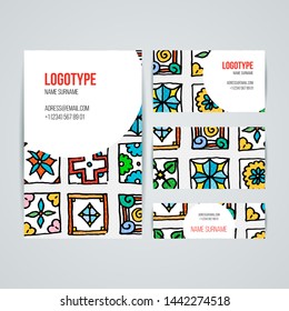 Vector freehand cards template. Cover, banner with hand drawn doodles. Rustic illustration