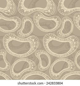 Vector freehand drawing pattern with haricot beans