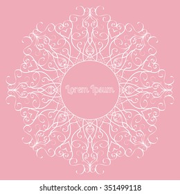 Vector freehand drawn frame for spa center, yoga studio and your business