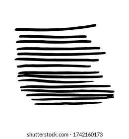 Vector freehand scribble isolated on white background. Hand drawn abstract illustration. Texture of writing materials. Handwritten doodles and pencil strokes