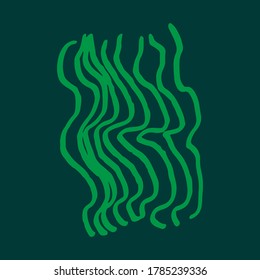 Vector freehand scribble isolated on green background. Hand drawn abstract illustration. Texture of writing materials. Handwritten doodles and pencil strokes