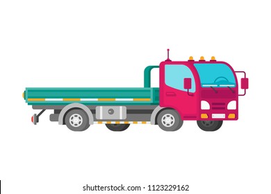 Vector freight truck in flat style