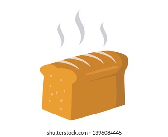 vector french bread icon illustration