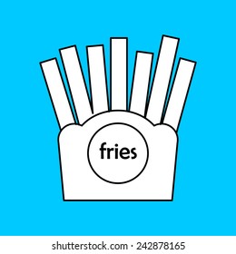 Vector french fries icon. Food icon. Eps10