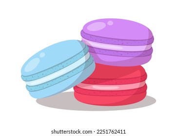 Vector french macaroon isolated on white background