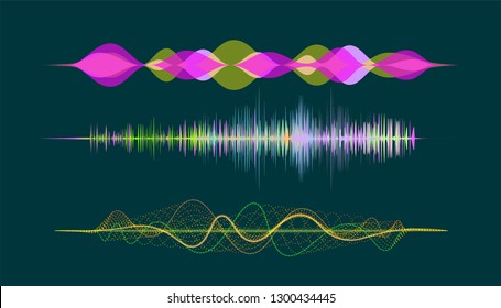 vector of frequency audio music equalizer .digital music player waveform, hud for sound technology or tune bar,  Song studio or music sound theme