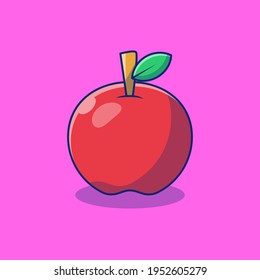Icono de fruta fresca de Apple vectorial. Icono de fruta fresca de Apple plana. Ilustración vectorial de diseño plano para banner web, web y móvil, infografías. Icono de Vector Fresh Apple Fruit.