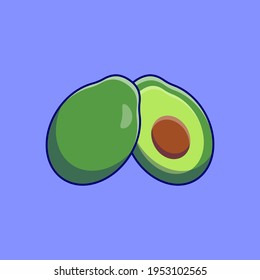 Vector Fresh Avocado Fruit Icon. Flat Fresh Avocado Fruit icon. Flat design vector illustration for web banner, web and mobile, infographics. Vector Fresh Avocado Fruit icon graphic.